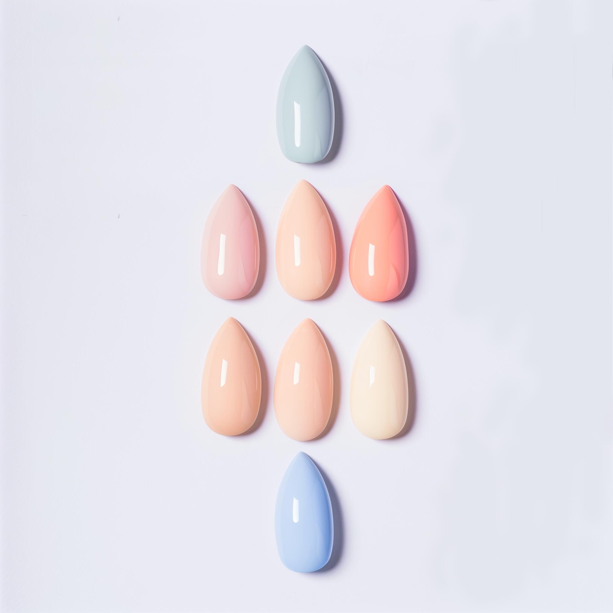 8 Mixed French Tip Nails